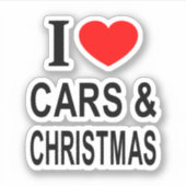 車❤️とクリスマス大好き車とクリスマスビニール シール (正面)