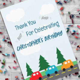 車 キッズ 男の子 誕生日 サンキューカード