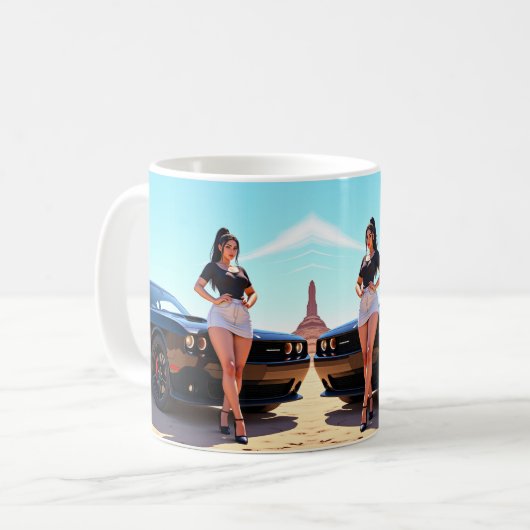 車 コーヒーマグカップ (正面左)