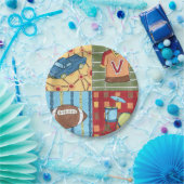 車、ジャージー、サッカー、ドラムキット ペーパープレート (パーティー)