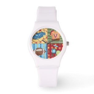 車、ジャージー、フットボールおよびドラムキット 腕時計