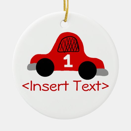 車 セラミックオーナメント (正面)