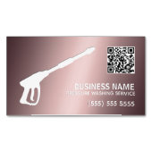 車&ハウスプレッシャーウォッシュカスタムQR マグネット名刺 (正面)
