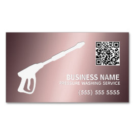 車&ハウスプレッシャーウォッシュカスタムQR マグネット名刺