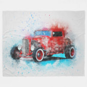 車 フリースブランケット (正面(横))