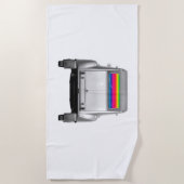 車+虹 ビーチタオル (正面)