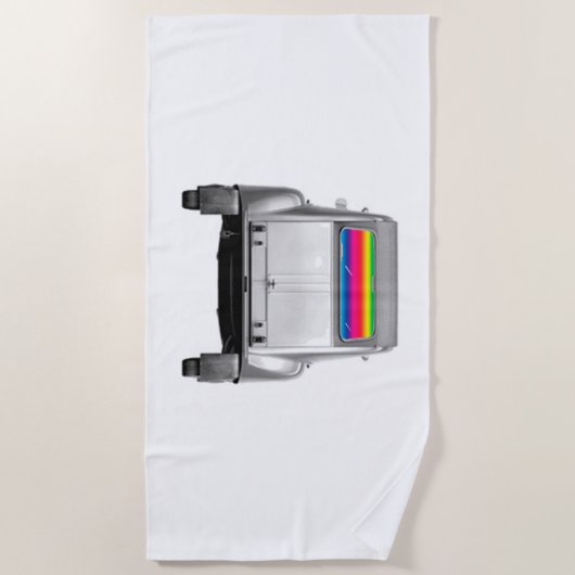 車+虹 ビーチタオル (正面)