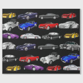 車、車、車 ラッピングペーパー (フラット)