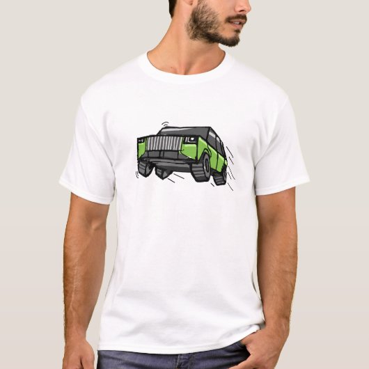 車SUVアドベンチャーTシャツ Tシャツ (正面)