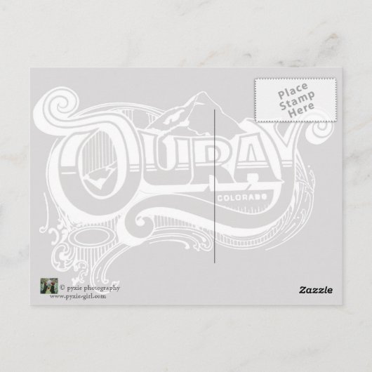 軌跡に沿った反射 ポストカード (裏面)