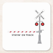 軌道に乗る スクエアペーパーコースター (正面)