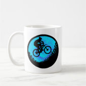 軌道に自転車に乗って下さい コーヒーマグカップ (左)