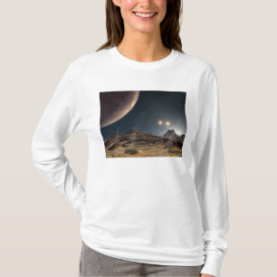 軌道の仮説的な月からの眺め Tシャツ