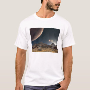 軌道の仮説的な月からの眺め Tシャツ