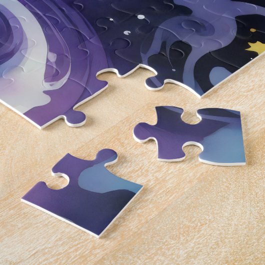 軌道の幽霊不気味、宇宙のおもしろい ジグソーパズル (側面)