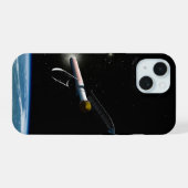 軌道上のアトラスV541ロケット iPhone 15ケース (裏面横)