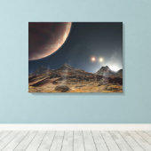 軌道上の仮想月からの眺め キャンバスプリント (インサイチュ (ウッドフロア))