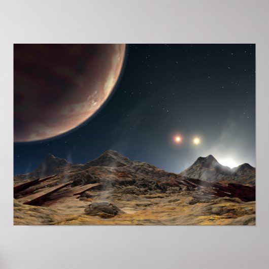 軌道上の仮想月からの眺め ポスター (正面)