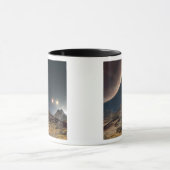 軌道上の仮想月からの眺め マグカップ (中央)