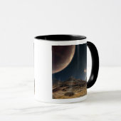 軌道上の仮想月からの眺め マグカップ (正面右)