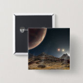 軌道上の仮想月からの眺め 缶バッジ (正面&裏面)