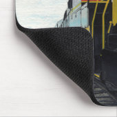 軌道上の列車の機関車 マウスパッド (コーナー)