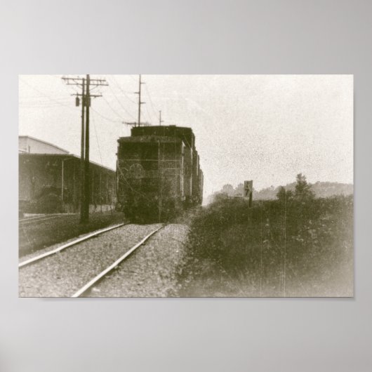 軌道上レトロ機関車 ポスター (正面)