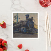 軌道上ヴィンテージ蒸気列車 スタンダードカクテルナプキン (インサイチュ)