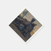 軌道上ヴィンテージ蒸気列車 スタンダードカクテルナプキン (角)