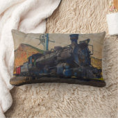 軌道上ヴィンテージ蒸気列車 ランバークッション (ブランケット)