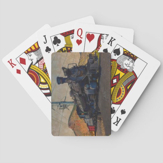 軌道上 – ヴィンテージ蒸気列車 トランプ (裏面)