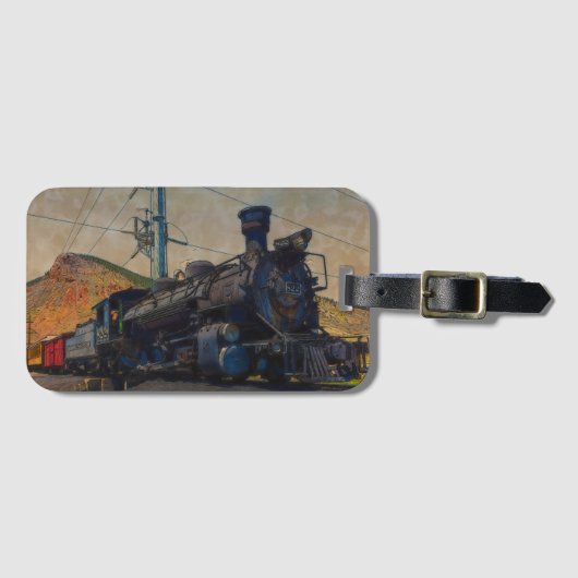軌道上 – ヴィンテージ蒸気列車 ラゲッジタグ (正面横)