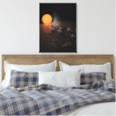 軌道星にあるトラピスト–1の7つののまわりに惑星。 キャンバスプリント (インサイチュ (寝室))