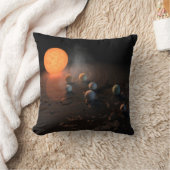 軌道星にあるトラピスト–1の7つののまわりに惑星。 クッション (ブランケット)