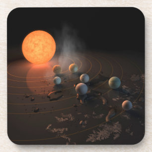 軌道星にあるトラピスト–1の7つののまわりに惑星。 コースター