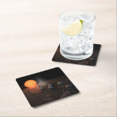 軌道星にあるトラピスト–1の7つののまわりに惑星。 スクエアペーパーコースター (インサイチュ)