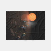 軌道星にあるトラピスト–1の7つののまわりに惑星。 フリースブランケット (正面(横))