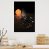 軌道星にあるトラピスト–1の7つののまわりに惑星。 ポスター (キッチン)