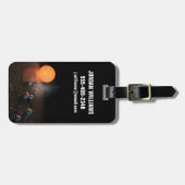 軌道星にあるトラピスト–1の7つののまわりに惑星。 ラゲッジタグ (正面横)