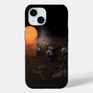 軌道星にあるトラピスト–1の7つののまわりに惑星。 iPhone 15ケース