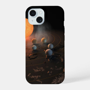 軌道星にあるトラピスト–1の7つののまわりに惑星。 iPhone 15ケース
