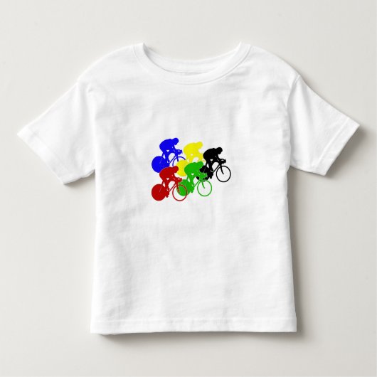 軌道自転車の競輪のバイクのライダー トドラーTシャツ (正面)
