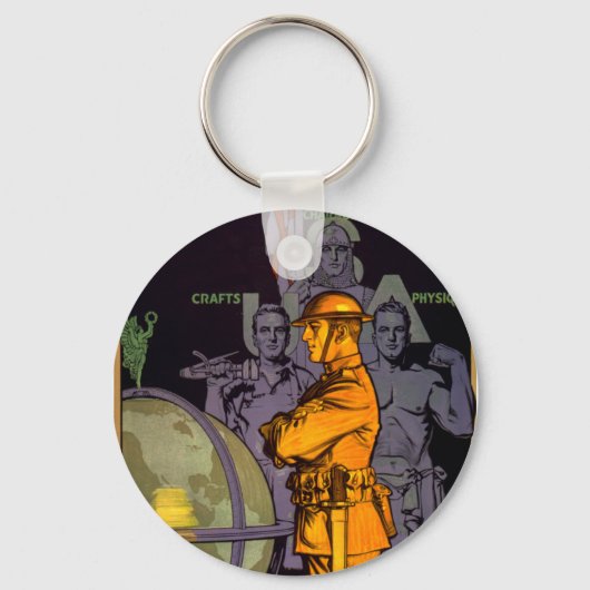 軍が兵を造る キーホルダー (正面)