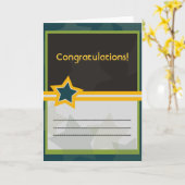 軍のお祝いカード(あなたの文字を加えて下さい) カード (黄色い花)