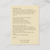 軍のそれらのための祈りの言葉 名刺 (裏面)