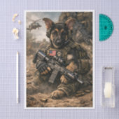 軍のわんこ  薄葉紙 (クラフト)