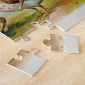 軍のイースターのウサギの旧式な郵便はがきのパズル ジグソーパズル (側面)