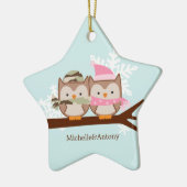 軍のカップルのクリスマスオーナメント セラミックオーナメント (左)