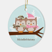 軍のカップルのクリスマスオーナメント セラミックオーナメント (左)