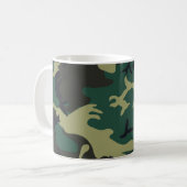 軍のカムフラージュのマグ コーヒーマグカップ (正面左)